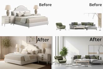 create attractive ai lifestyle furniture photoshoot