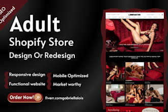 design 7 figure adult shopify store, toy store lingerie website, adult store SEO