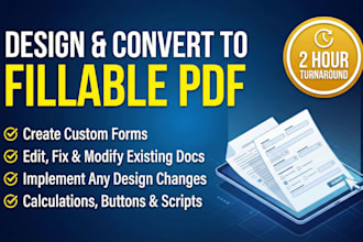 design or convert documents to editable fillable PDF forms