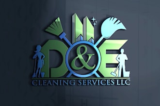 design a logo for cleaning service, maids, pressure wash, and laundry business