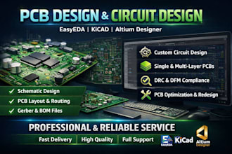 design schematic and pcb design in easyeda kicad altium