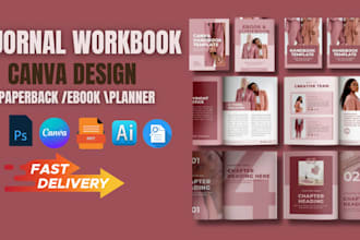 do custom planner journal, worksheet  notebook design