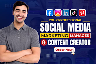 be your social media manager social media marketing manager social media post