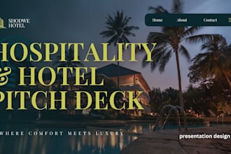 design bespoke boutique pitch deck hotel hospitality deck  investment deck