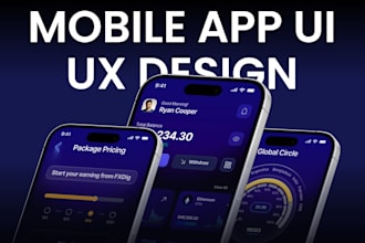 design mobile app UI UX in figma for ios and android app