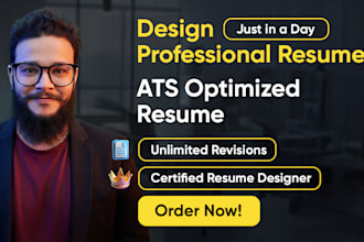 design professional resume, ats resume, cv and cover letter