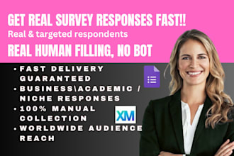 conduct real targeted respondents audience to fill online survey online form
