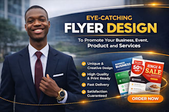 redesign create flyer design poster postcard facebook banner graphic design