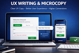 do UX writing and microcopy for websites, apps, and user experience