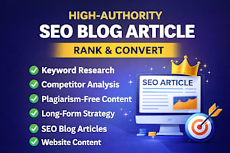 write SEO optimized blog articles for your website