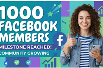 grow up 1000 facebook members fast