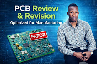 do your pcb review and revision and optimize it for manufacturing