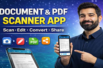 develop smart document and PDF scanner app for android, ios or web