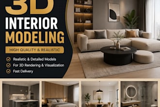 a simple 3d interior scene in blender