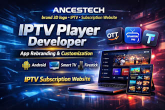 brand 3d logo smarters pro tivimate ibo player pro xciptv ott navigator sparkle