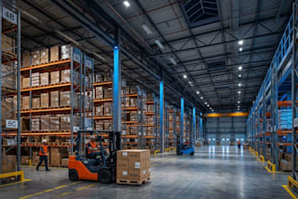 design 3d interior factory, 3d warehouse model and rendering