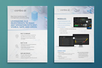 design a one pager for technology businesses