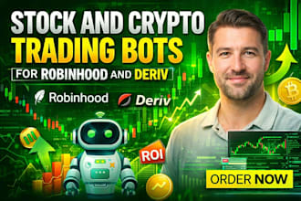 stock and crypto trading bots for robinhood and derive with full automation, ROI