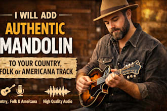record authentic bluegrass mandolin for your song or track