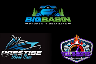 design car wash auto detailing, automotive and car logo