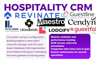setup revinate cendyn guestline maestro cloudbeds guestfolio hotelogix lodgify