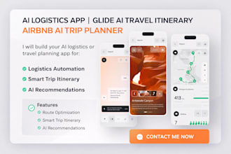 do ai logistic app, glide ai travel itinerary ai app, airbnb ai trip planner app