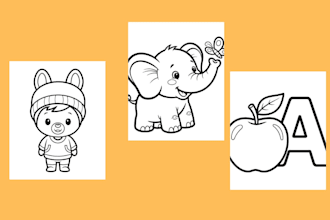 do children  coloring book bold and easy coloring book for kids