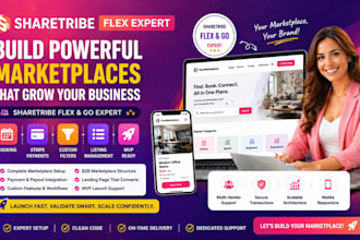 build sharetribe flex go marketplace expert setup developer b2b mvp landing page