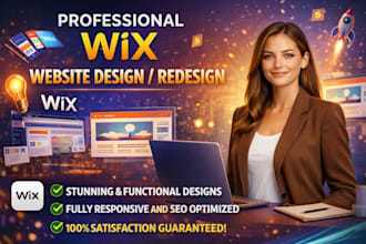 build wix website design, wix website redesign, wix ecomerce wix studio website
