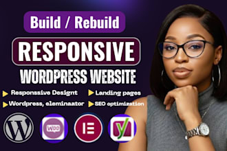 build wordpress website redesign, wordpress elementor