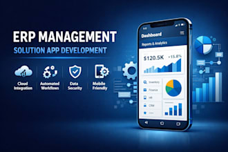 develop a mobile erp management solution app for startups and businesses