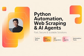 build python automation bot, web scraper and API integration ai agent