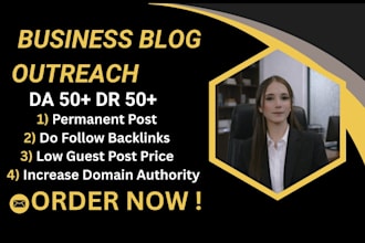 do high da business  blog outreach with authority backlink