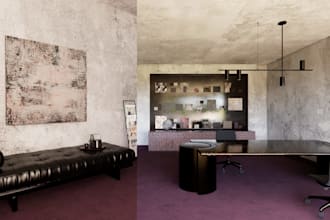 3d model and rendering for office interiors and workspaces