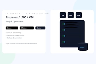 set up and optimize your proxmox server or lxc and vm environment