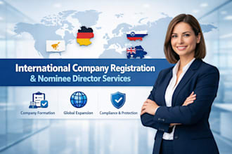 setup companies in australia, germany, cyprus, slovenia with nominee director