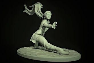 stylized 3d character sculpting, high poly character model, ue5 metahuman design