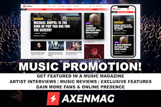 write and promote your music on our online magazine