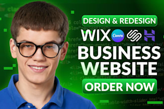 redesign or design wix website, hostinger, squarespace, canva to wix website