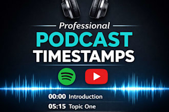create accurate and professional podcast timestamps