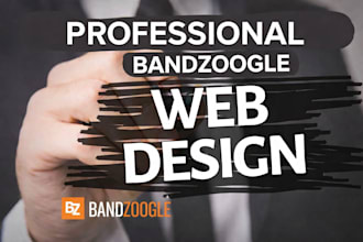 design bandzoogle website, setup bandzoogle store, music or band wix studio site