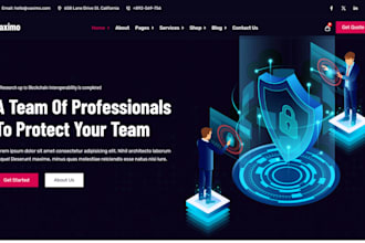 design cyber security website technology and security wordpress website