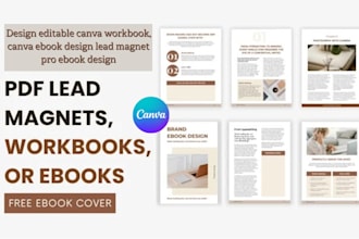 design editable canva workbook, canva ebook design lead magnet pro ebook design