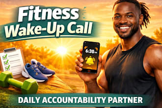 be your fitness accountability partner with daily wake up calls