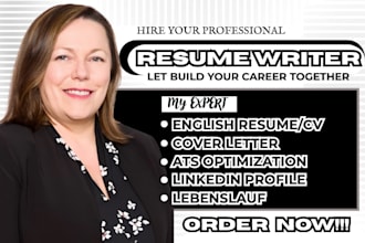 write or rewrite your resume, lebenslauf and cover letter