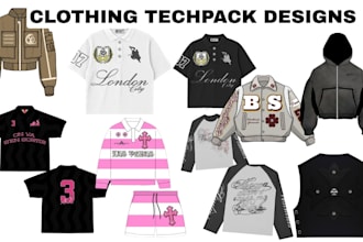 design tech pack fashion illustration clothing tech pack apparel design