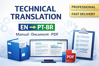 translate manuals and technical documents to pt br