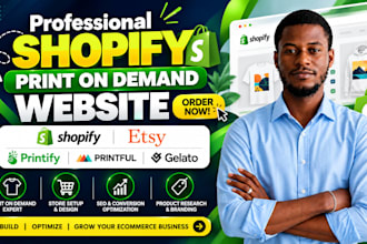 setup etsy shopify print on demand store printify printiful gelato on demand