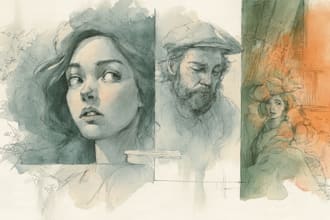 draw custom sketch or illustration with watercolor renderings