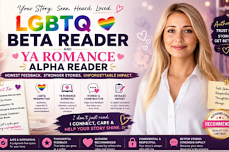 be your lgbtq beta reader and ya romance alpha reader